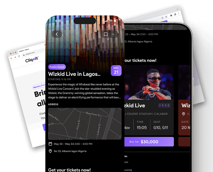 Cliqmit mobile app preview